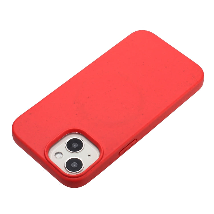 For iPhone 15 Wheat MagSafe Magnetic Straw Material + TPU Phone Case(Red) - iPhone 15 Cases by PMC TechLife | Online Shopping South Africa | PMC TechLife