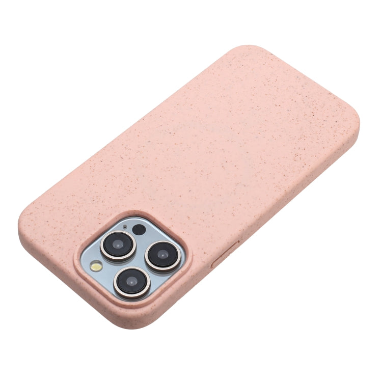 For iPhone 13 Pro Wheat MagSafe Magnetic Straw Material + TPU Phone Case(Pink) - iPhone 13 Pro Cases by PMC Jewellery | Online Shopping South Africa | PMC Jewellery