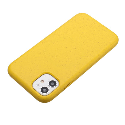 For iPhone 12 Wheat MagSafe Magnetic Straw Material + TPU Phone Case(Yellow) - iPhone 12 / 12 Pro Cases by PMC Jewellery | Online Shopping South Africa | PMC Jewellery