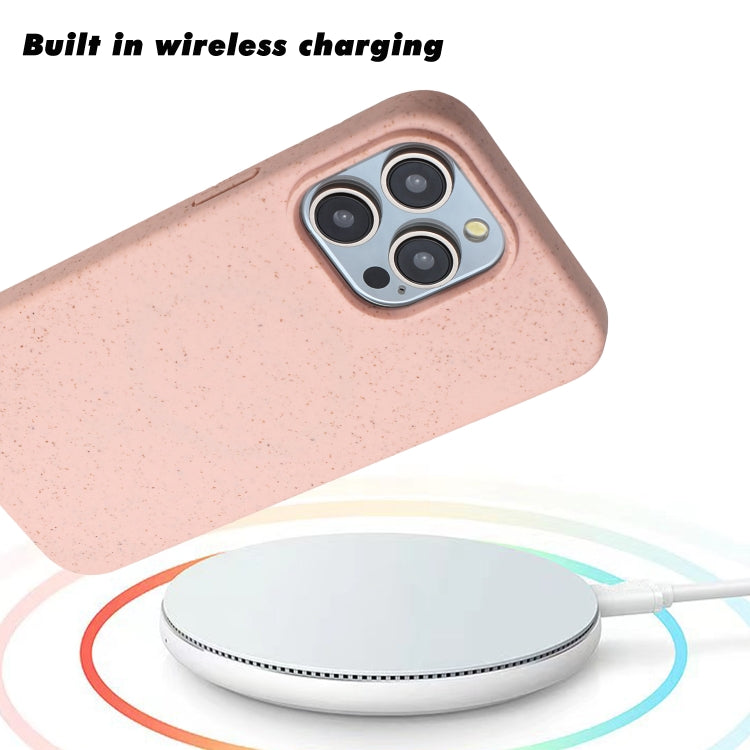 For iPhone 11 Pro Max Wheat MagSafe Magnetic Straw Material + TPU Phone Case(Pink) - iPhone 11 Pro Max Cases by PMC TechLife | Online Shopping South Africa | PMC TechLife | Buy Now Pay Later Mobicred