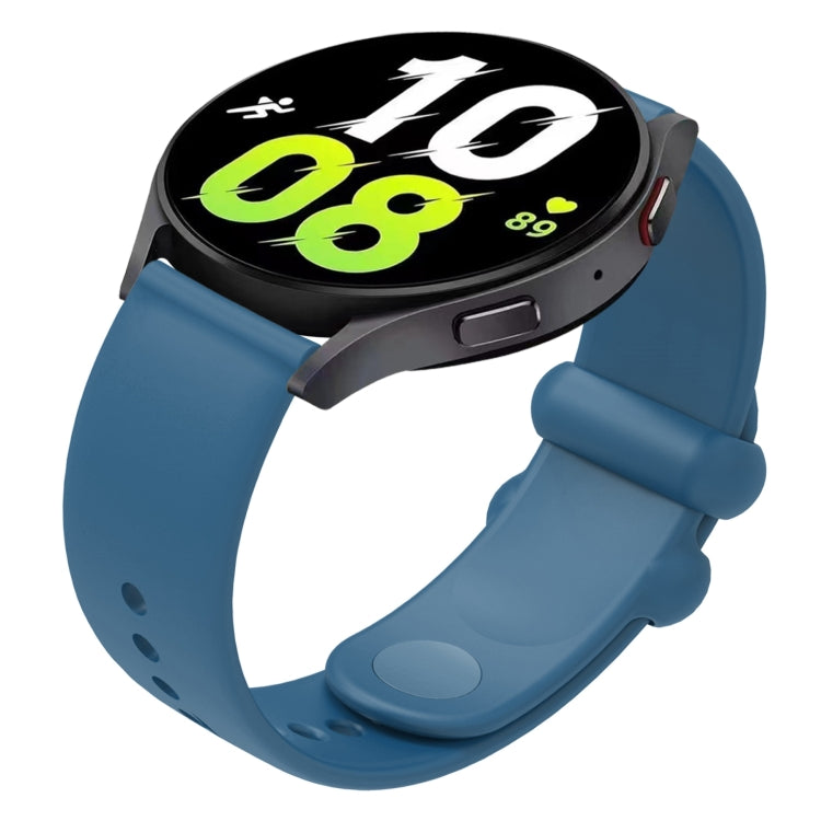 18mm Universal Solid Color Reverse Buckle Silicone Watch Band(Blue) - free shipping - PMC TechLife - Order now!