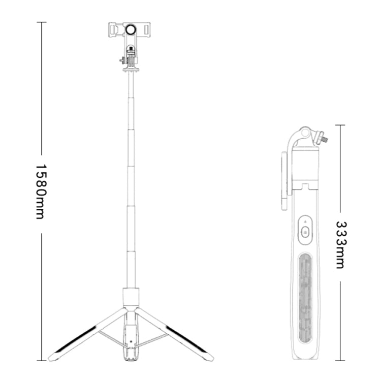 Yesido SF13 Retractable Extended Bluetooth Tripod Phone Live Streaming Selfie Stand(Black) - Selfie Sticks by Yesido | Online Shopping South Africa | PMC TechLife | Buy Now Pay Later Mobicred