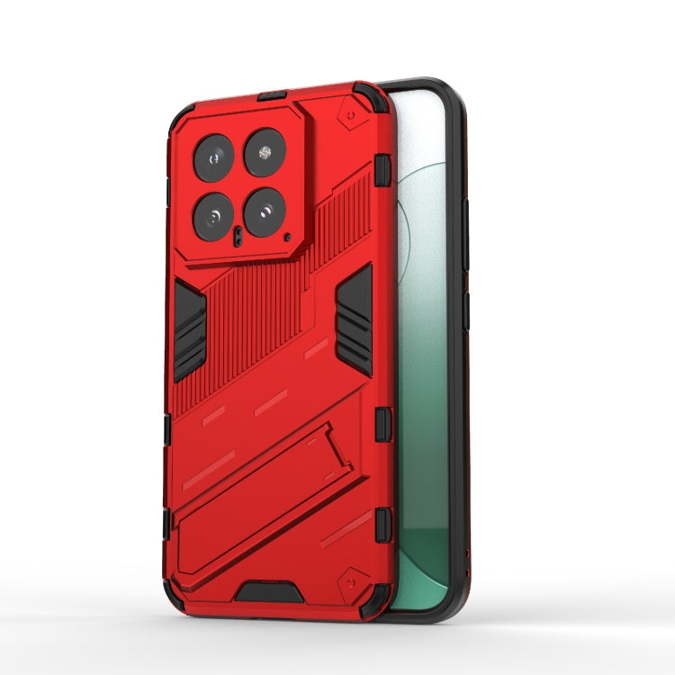 For Xiaomi 14 5G Punk Armor 2 in 1 PC + TPU Phone Case with Holder(Red) - 14 Cases by PMC TechLife | Online Shopping South Africa | PMC TechLife | Buy Now Pay Later Mobicred