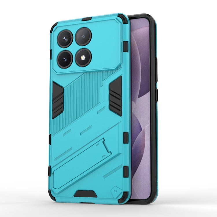 For Xiaomi Redmi K70 5G Punk Armor 2 in 1 PC + TPU Phone Case with Holder(Blue) - K70 Cases by PMC Jewellery | Online Shopping South Africa | PMC Jewellery | Buy Now Pay Later Mobicred