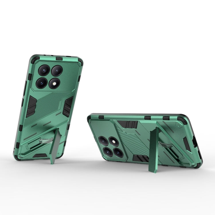 For Xiaomi Redmi K70E 5G Punk Armor 2 in 1 PC + TPU Phone Case with Holder(Green) - K70E Cases by PMC Jewellery | Online Shopping South Africa | PMC Jewellery | Buy Now Pay Later Mobicred