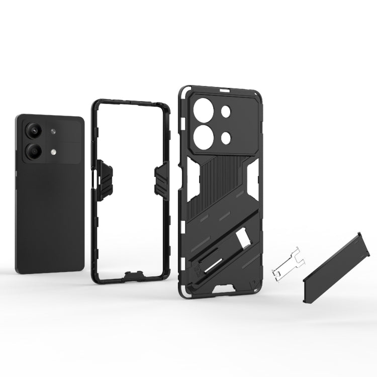 For Xiaomi Redmi Note 13R Pro 5G Punk Armor 2 in 1 PC + TPU Phone Case with Holder(Green) - Xiaomi Cases by PMC TechLife | Online Shopping South Africa | PMC TechLife | Buy Now Pay Later Mobicred