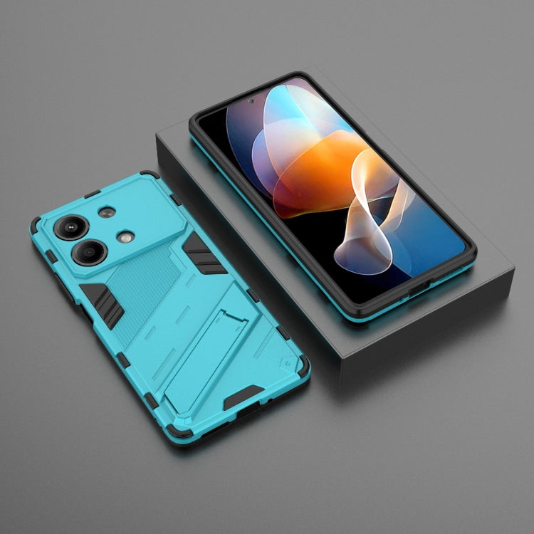 For Xiaomi Redmi Note 13R Pro 5G Punk Armor 2 in 1 PC + TPU Phone Case with Holder(Blue) - Xiaomi Cases by PMC Jewellery | Online Shopping South Africa | PMC Jewellery | Buy Now Pay Later Mobicred