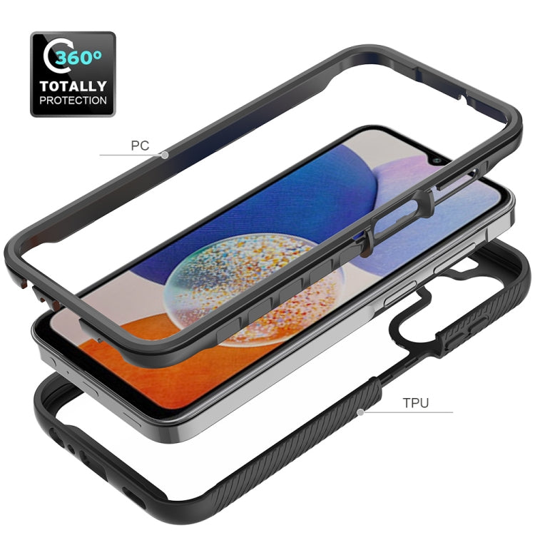 For Samsung Galaxy A15 5G Starry Sky Solid Color Shockproof TPU Clear PC Phone Case(Black) - Galaxy Phone Cases by PMC TechLife | Online Shopping South Africa | PMC TechLife