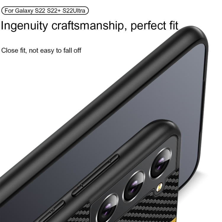 For Samsung Galaxy S25 Ultra 5G Ultra-thin Carbon Fiber Texture Splicing Phone Case(Yellow) - Galaxy S25 Ultra 5G Cases by PMC Jewellery | Online Shopping South Africa | PMC Jewellery | Buy Now Pay Later Mobicred