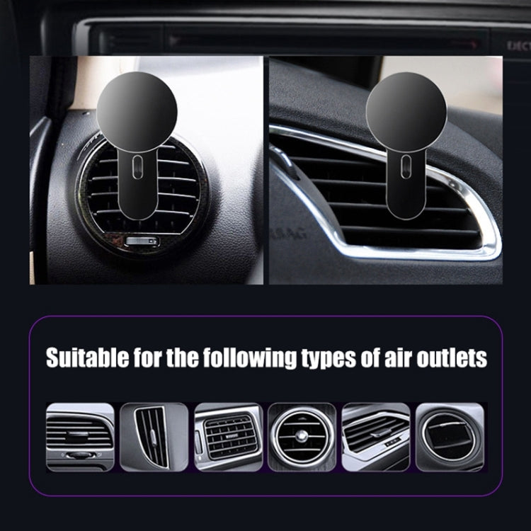 360 Degree Rotating Car Air Outlet Magnetic Phone Holder(Silver) - Car Holders by PMC TechLife | Online Shopping South Africa | PMC TechLife | Buy Now Pay Later Mobicred