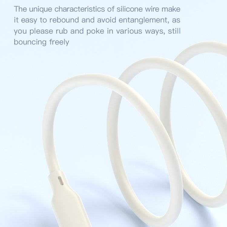 TOTU CB-6-L 15W USB to 8 Pin Silicone Data Cable, Length: 1m(Beige) - Normal Style Cable by TOTUDESIGN | Online Shopping South Africa | PMC Jewellery | Buy Now Pay Later Mobicred