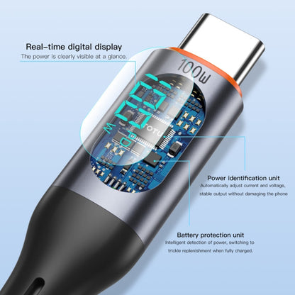 TOTU CB-7-PD 27W USB-C / Type-C to 8 Pin Digital Display Fast Charging Silicone Cable, Length: 1m(Orange) - 2 in 1 Cable by TOTUDESIGN | Online Shopping South Africa | PMC Jewellery | Buy Now Pay Later Mobicred