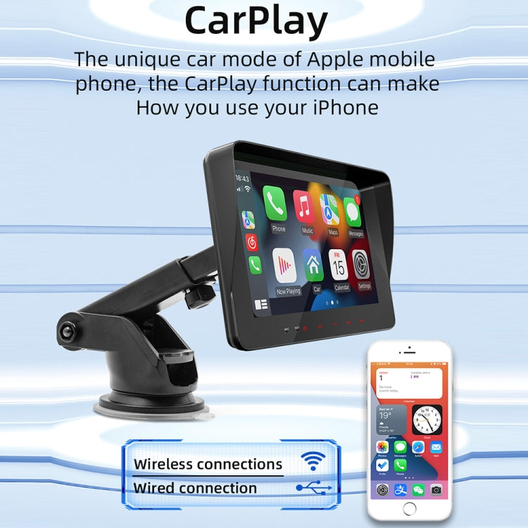 B5310 7 inch Portable Car MP5 Player Support CarPlay / Android Auto(Black) - Car MP3 & MP4 & MP5 by PMC Jewellery | Online Shopping South Africa | PMC Jewellery | Buy Now Pay Later Mobicred