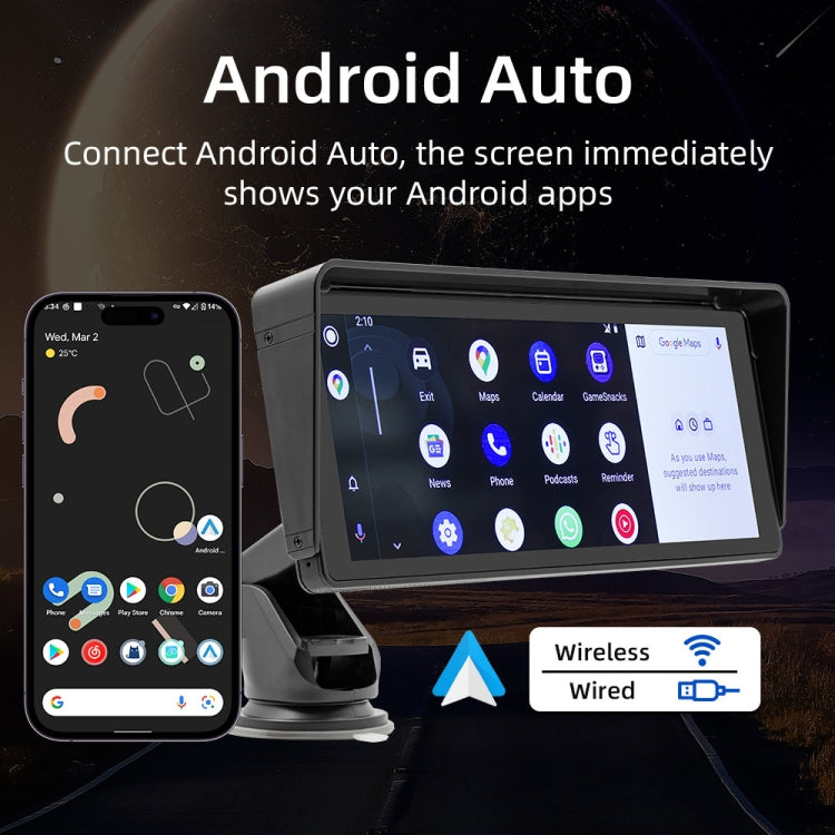 B5313 10.26 inch Portable Car MP5 Player Support CarPlay / Android Auto(Black) - Car MP3 & MP4 & MP5 by PMC Jewellery | Online Shopping South Africa | PMC Jewellery | Buy Now Pay Later Mobicred