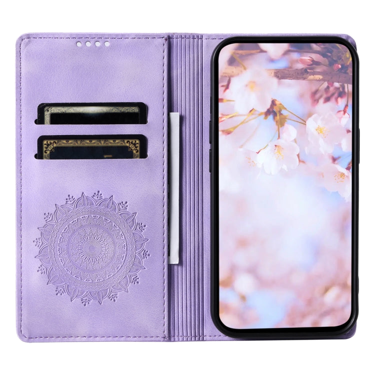 For OPPO A78 5G / A58 5G Totem Embossed Magnetic Leather Phone Case(Purple) - OPPO Cases by PMC Jewellery | Online Shopping South Africa | PMC Jewellery