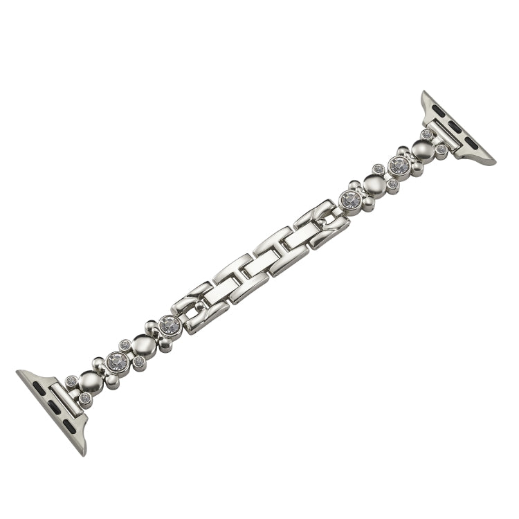 For Apple Watch 38mm Metal Diamond Bear Chain Watch Band(Starlight) - free shipping - PMC TechLife - Order now!