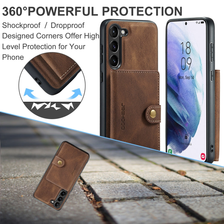 For Samsung Galaxy S24 5G JEEHOOD J01 Retro Magnetic Detachable Wallet Phone Case(Brown) - Galaxy S24 5G Cases by JEEHOOD | Online Shopping South Africa | PMC Jewellery | Buy Now Pay Later Mobicred