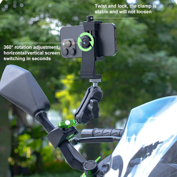 RUIGPRO Crab Clamp Action Camera Bracket Dual-Head Crab x 2 with Selfie Stick - Holder by RUIGPRO | Online Shopping South Africa | PMC Jewellery | Buy Now Pay Later Mobicred