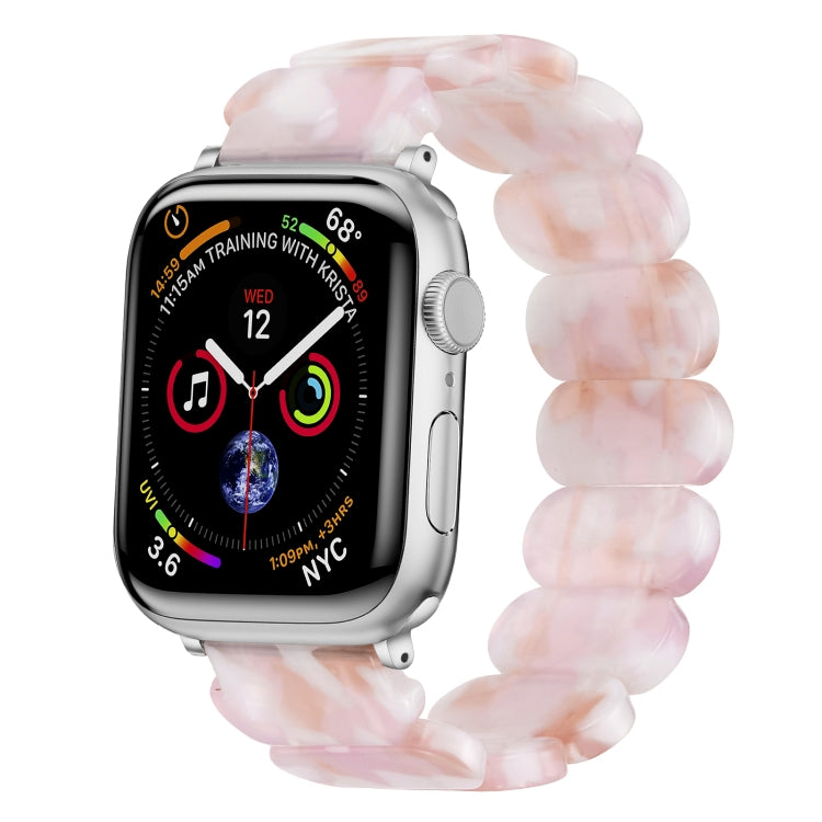 For Apple Watch Series 5 44mm Stretch Rope Resin Watch Band(Pink) - Watch Bands by PMC Jewellery | Online Shopping South Africa | PMC Jewellery