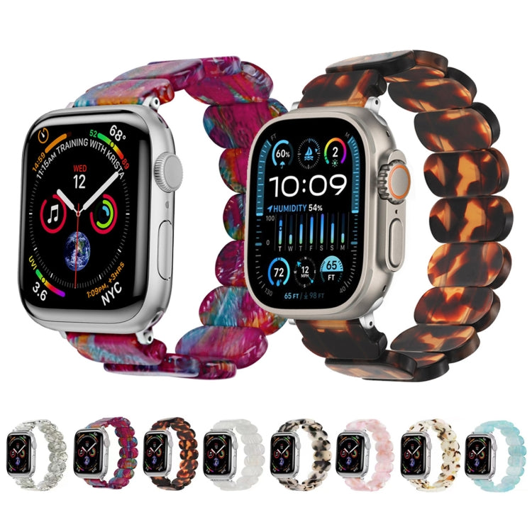 For Apple Watch Series 9 41mm Stretch Rope Resin Watch Band(Fluorescent Color) - Watch Bands by PMC Jewellery | Online Shopping South Africa | PMC Jewellery