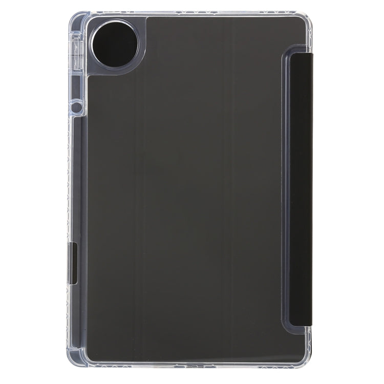 For Huawei MatePad Pro 13.2 2023 Clear Acrylic 3-Fold Leather Tablet Case(Black) - Huawei by PMC TechLife | Online Shopping South Africa | PMC TechLife | Buy Now Pay Later Mobicred