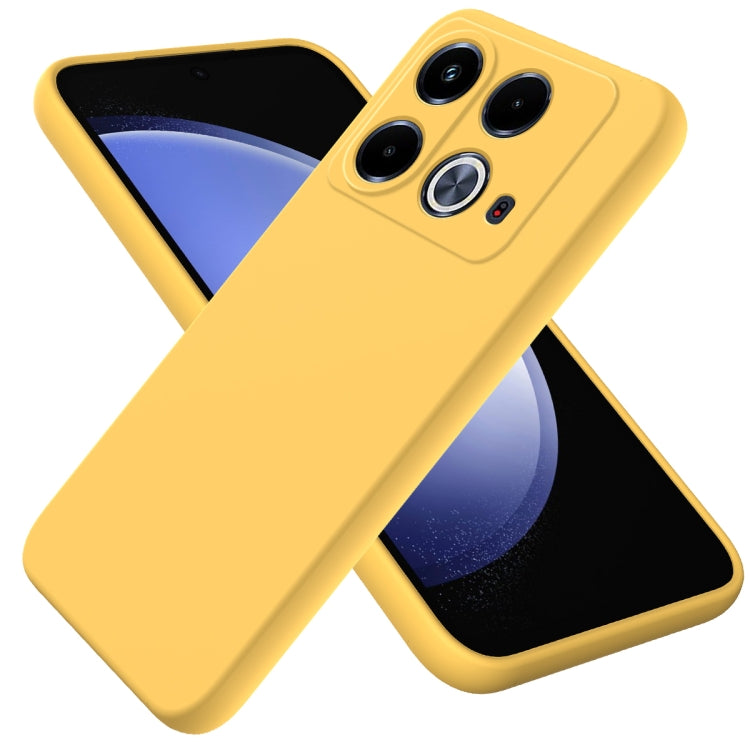 For Infinix Note 40 4G Solid Color Liquid Silicone Dropproof Full Coverage Protective Case(Yellow) - Infinix Cases by PMC TechLife | Online Shopping South Africa | PMC TechLife | Buy Now Pay Later Mobicred