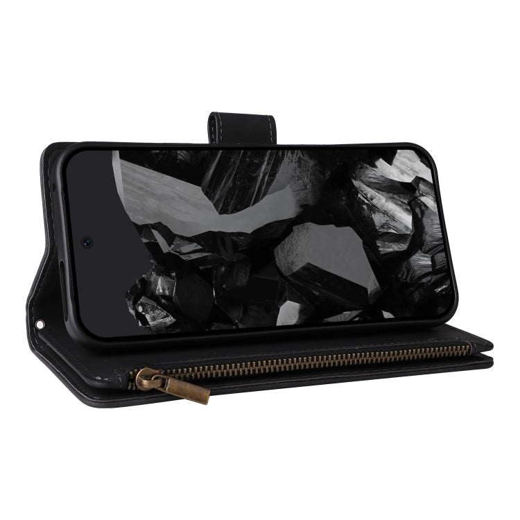 For Google Pixel 9 Pro Multifunctional Multi-Card Wallet Phone Leather Case(Black) - Google Cases by PMC TechLife | Online Shopping South Africa | PMC TechLife | Buy Now Pay Later Mobicred