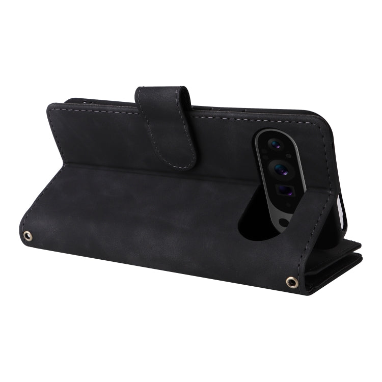 For Google Pixel 9 Pro Multifunctional Multi-Card Wallet Phone Leather Case(Black) - Google Cases by PMC TechLife | Online Shopping South Africa | PMC TechLife | Buy Now Pay Later Mobicred