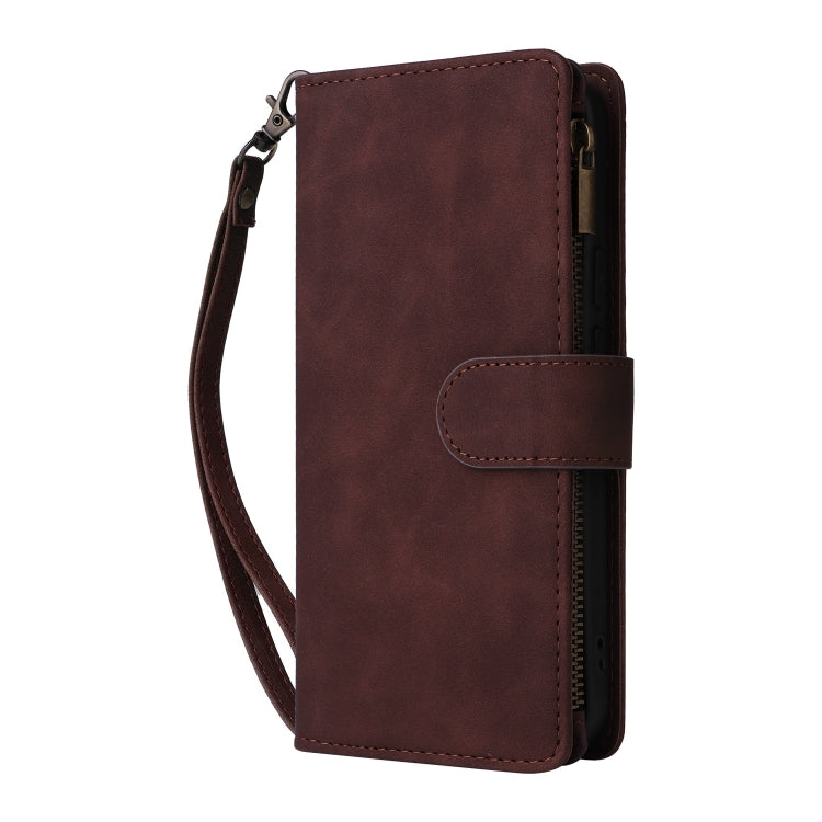 For Google Pixel 9 Multifunctional Multi-Card Wallet Phone Leather Case(Coffee) - Google Cases by PMC Jewellery | Online Shopping South Africa | PMC Jewellery | Buy Now Pay Later Mobicred