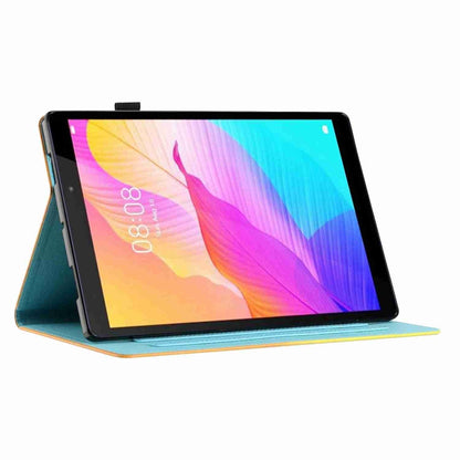 For iPad 11 Pro 2024 / 2020 / Air 4 10.9 Painted Pattern Stitching Smart Leather Tablet Case(Blue Cat) - iPad Air (2022) / (2020) 10.9 Cases by PMC Jewellery | Online Shopping South Africa | PMC Jewellery | Buy Now Pay Later Mobicred