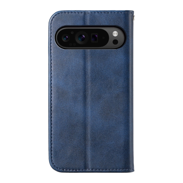 For Google Pixel 9 Pro Cubic Grid Calf Texture Magnetic Leather Phone Case(Blue) - Google Cases by PMC Jewellery | Online Shopping South Africa | PMC Jewellery | Buy Now Pay Later Mobicred