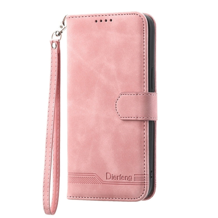 For Google Pixel 9 Pro Dierfeng Dream Line TPU + PU Leather Phone Case(Pink) - Google Cases by PMC Jewellery | Online Shopping South Africa | PMC Jewellery | Buy Now Pay Later Mobicred