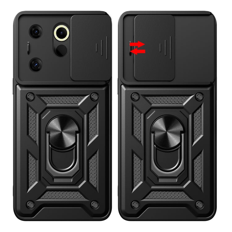 For Tecno Camon 20 Premier Sliding Camera Cover Design TPU+PC Phone Case(Blue) - Tecno Cases by PMC TechLife | Online Shopping South Africa | PMC TechLife