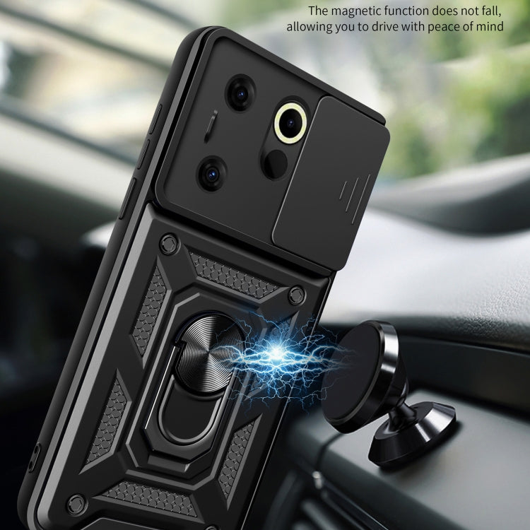 For Tecno Camon 20 Premier Sliding Camera Cover Design TPU+PC Phone Case(Blue) - Tecno Cases by PMC TechLife | Online Shopping South Africa | PMC TechLife