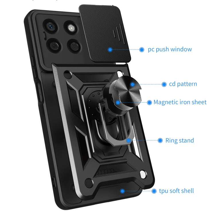 For Honor X8b Sliding Camera Cover Design TPU+PC Phone Case(Silver) - Honor Cases by PMC TechLife | Online Shopping South Africa | PMC TechLife | Buy Now Pay Later Mobicred