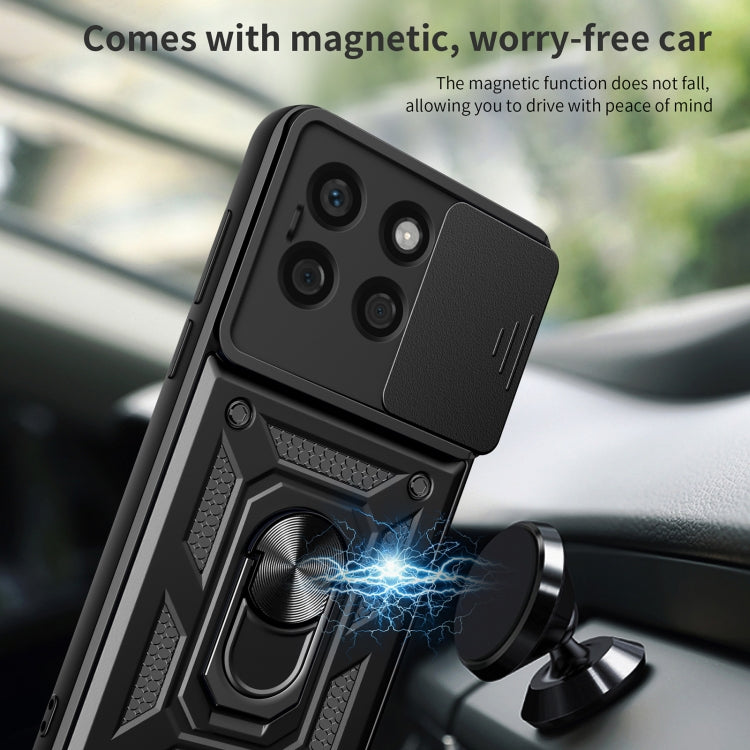 For Honor X8b Sliding Camera Cover Design TPU+PC Phone Case(Silver) - Honor Cases by PMC TechLife | Online Shopping South Africa | PMC TechLife | Buy Now Pay Later Mobicred