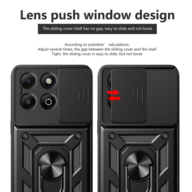 For Honor X6b 4G Sliding Camera Cover Design TPU+PC Phone Case(Rose Gold) - free shipping - PMC TechLife - Order now!