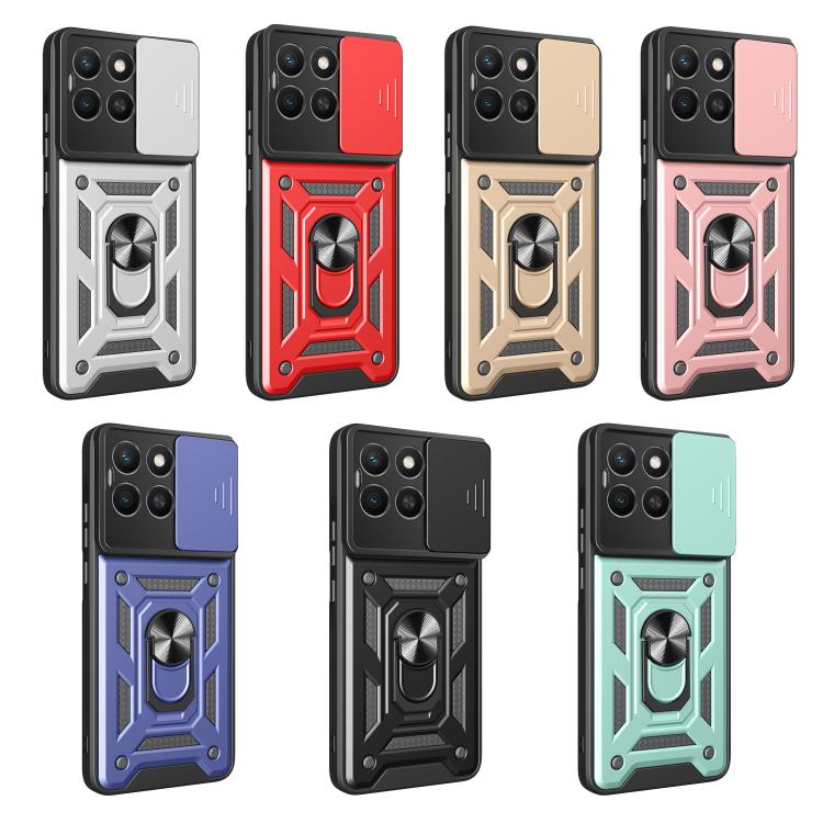For Honor X8c 4G Sliding Camera Cover Design TPU+PC Phone Case(Gold) - free shipping - PMC TechLife - Order now!