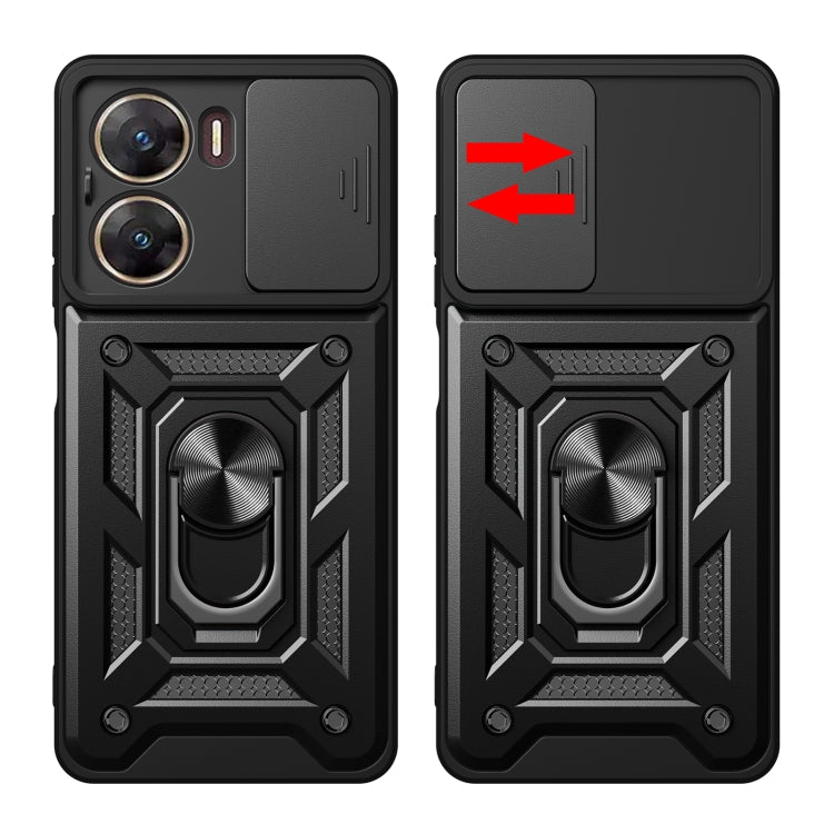 For vivo V29e 5G Global Sliding Camera Cover Design TPU+PC Phone Case(Black) - vivo Cases by PMC TechLife | Online Shopping South Africa | PMC TechLife | Buy Now Pay Later Mobicred