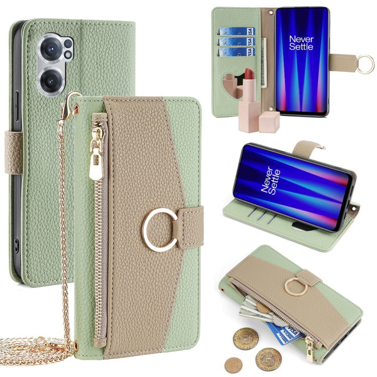 For OnePlus Nord CE 2 5G Crossbody Litchi Texture Leather Phone Case(Green) - OnePlus Cases by PMC TechLife | Online Shopping South Africa | PMC TechLife | Buy Now Pay Later Mobicred