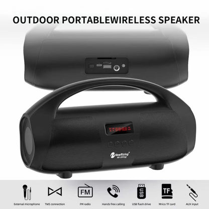 NewRixing NR2055 Wireless Portable TWS Bluetooth Speaker with Microphone(Black) - Desktop Speaker by NewRixing | Online Shopping South Africa | PMC Jewellery | Buy Now Pay Later Mobicred