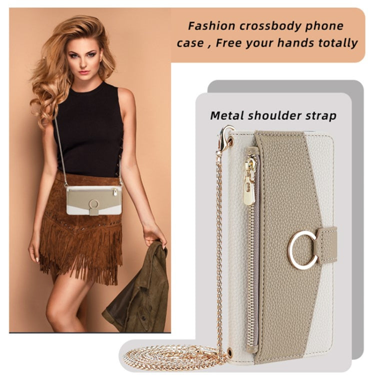 For Sharp Aquos wish4 Crossbody Litchi Texture Leather Phone Case(White) - More Brand by PMC TechLife | Online Shopping South Africa | PMC TechLife | Buy Now Pay Later Mobicred