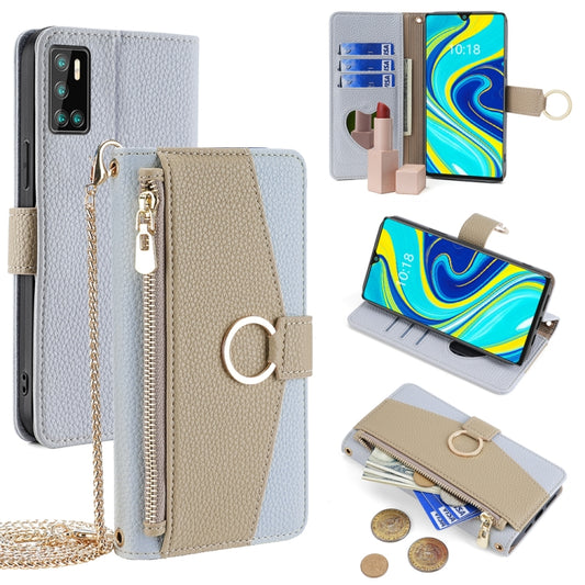 For Cubot P40 Crossbody Litchi Texture Leather Phone Case(Blue) - More Brand by PMC Jewellery | Online Shopping South Africa | PMC Jewellery | Buy Now Pay Later Mobicred