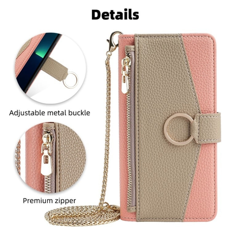For Google Pixel 7a Crossbody Litchi Texture Leather Phone Case(Pink) - Google Cases by PMC TechLife | Online Shopping South Africa | PMC TechLife | Buy Now Pay Later Mobicred