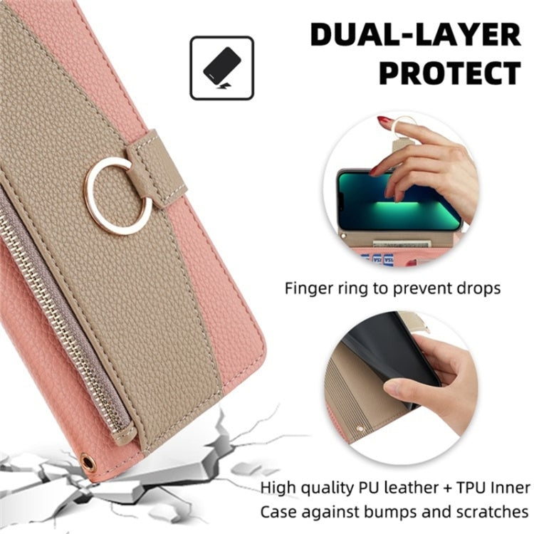 For Google Pixel 7a Crossbody Litchi Texture Leather Phone Case(Pink) - Google Cases by PMC TechLife | Online Shopping South Africa | PMC TechLife | Buy Now Pay Later Mobicred