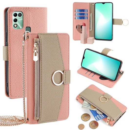 For Infinix Hot 11 Play Crossbody Litchi Texture Leather Phone Case(Pink) - Infinix Cases by PMC Jewellery | Online Shopping South Africa | PMC Jewellery | Buy Now Pay Later Mobicred