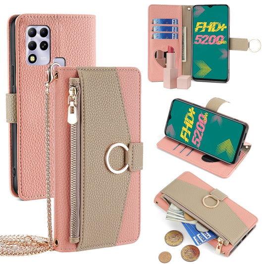 For Infinix Hot 11 Russian Version Crossbody Litchi Texture Leather Phone Case(Pink) - Infinix Cases by PMC Jewellery | Online Shopping South Africa | PMC Jewellery | Buy Now Pay Later Mobicred