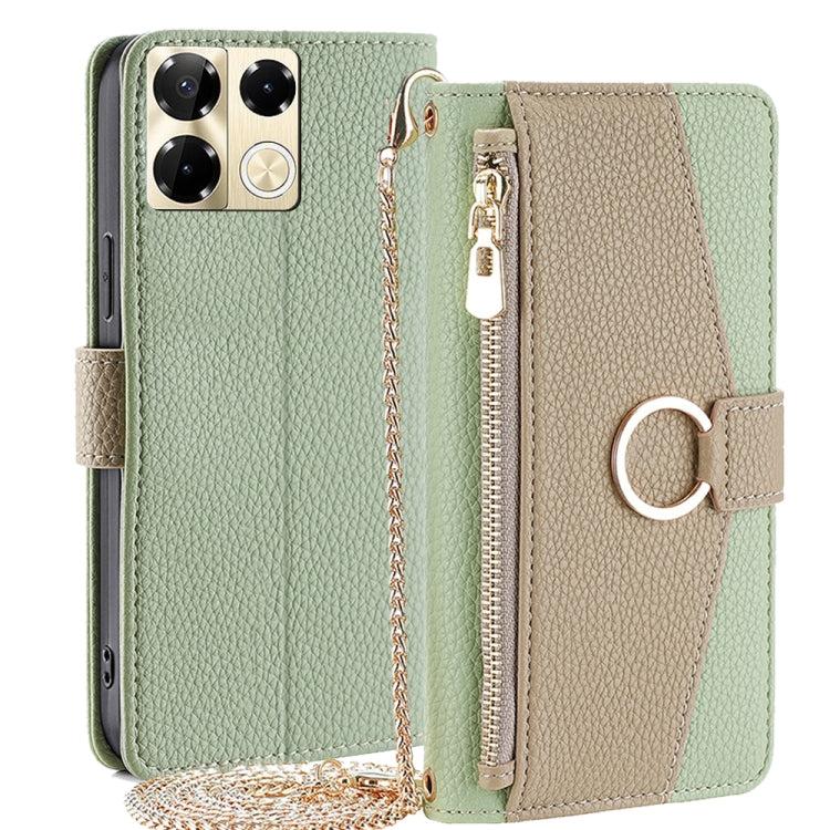 For Infinix Note 40 Pro 5G Crossbody Litchi Texture Leather Phone Case(Green) - Infinix Cases by PMC TechLife | Online Shopping South Africa | PMC TechLife | Buy Now Pay Later Mobicred