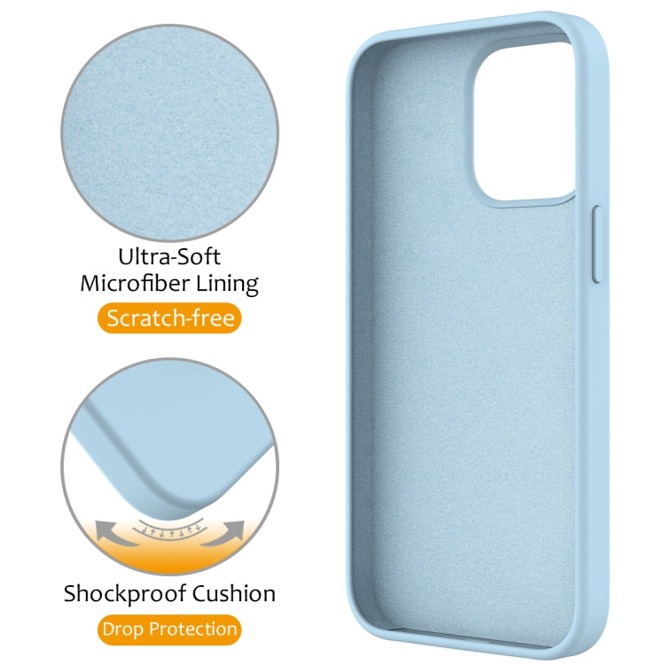 For iPhone 15 Pro MagSafe Magnetic Liquid Silicone Phone Case with Ring Holder(Sky Blue) - iPhone 15 Pro Cases by PMC TechLife | Online Shopping South Africa | PMC TechLife