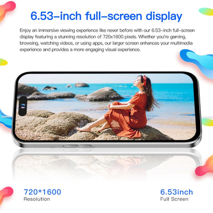 i15ProMax / U18, 3GB+32GB, 6.53 inch Face Identification Android 8.1 MTK6737 Quad Core, Network: 4G, OTG, Dual SIM(White) -  by PMC Jewellery | Online Shopping South Africa | PMC Jewellery
